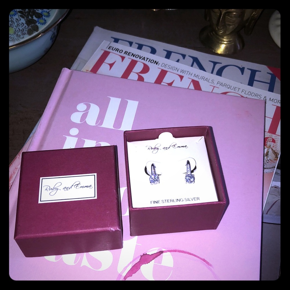 Ruby and Emma Sterling silver earrings